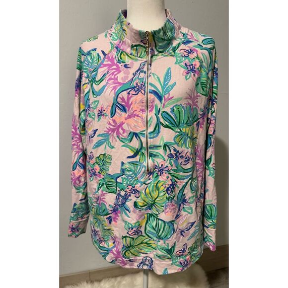 Lilly Pulitzer Mermaide in the shade popover Upf 50 + skipper sweater top XXL - Picture 2 of 9